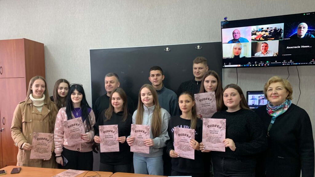 Подяка студентам за внесок у розвиток кафедри